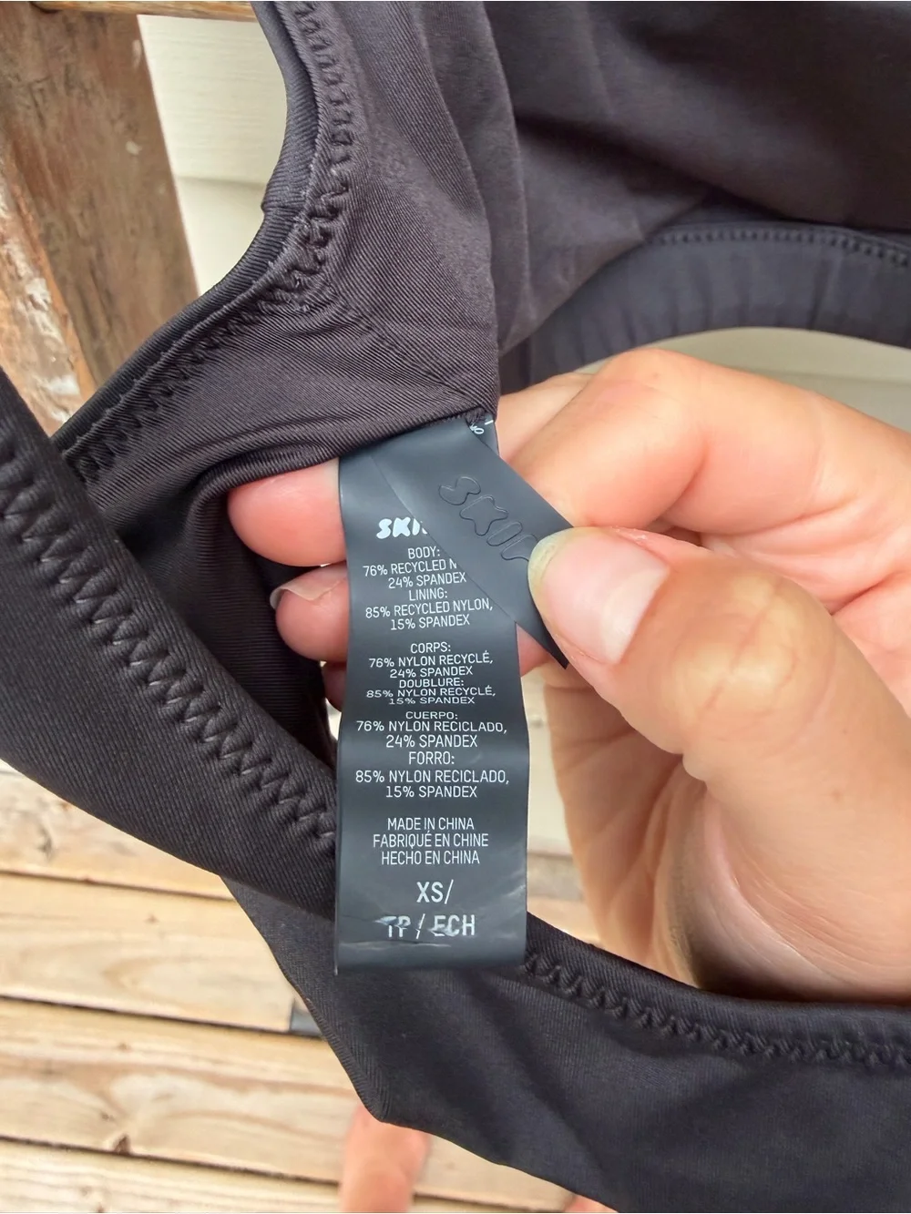 SKIMS Black Scoop bikini NWOT